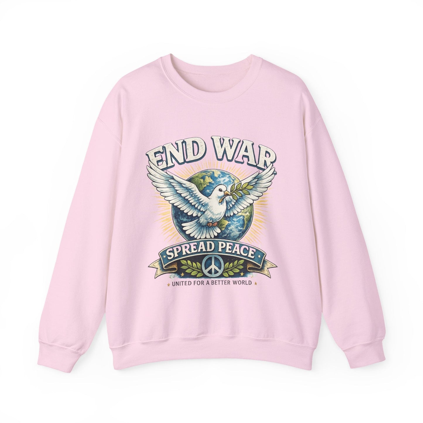 End War Spread Peace Vintage Dove Sweatshirt – Unisex Classic Crewneck - JennyCool