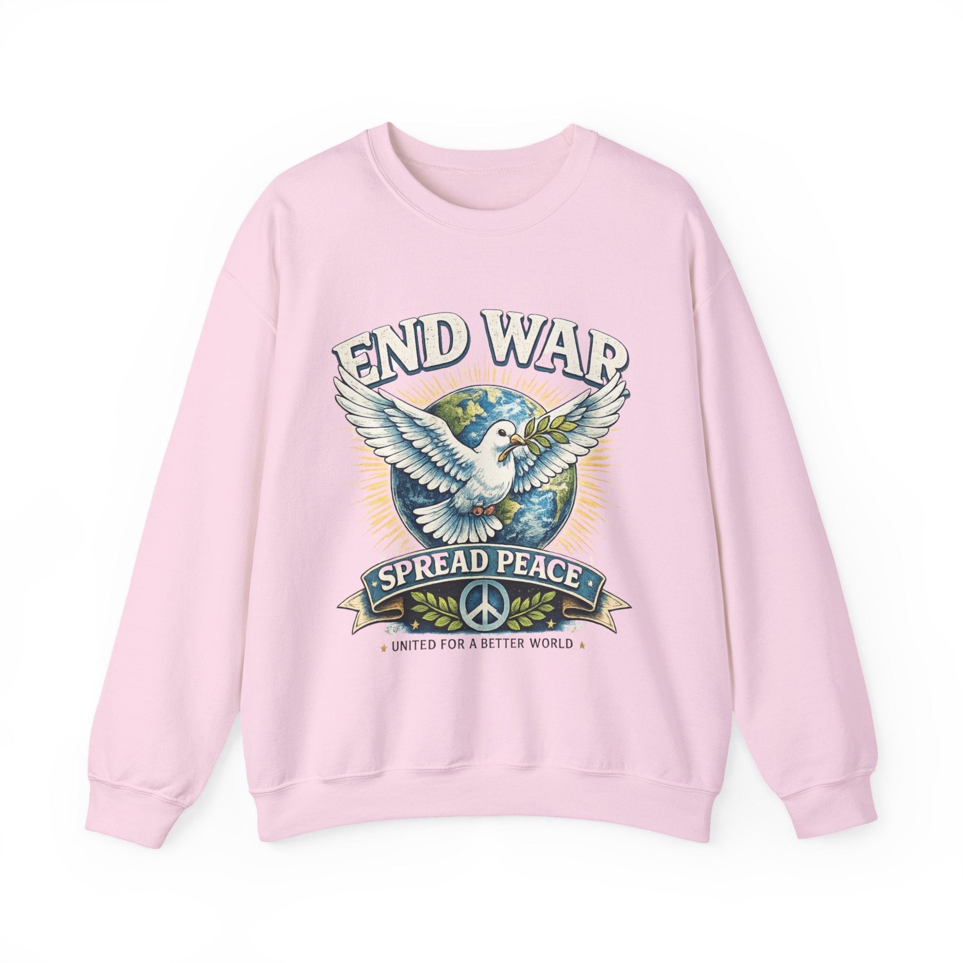 End War Spread Peace Vintage Dove Sweatshirt – Unisex Classic Crewneck - JennyCool