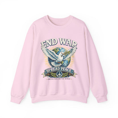 End War Spread Peace Vintage Dove Sweatshirt – Unisex Classic Crewneck - JennyCool
