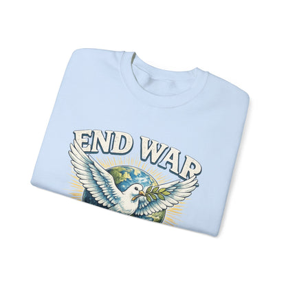 End War Spread Peace Vintage Dove Sweatshirt – Unisex Classic Crewneck - JennyCool