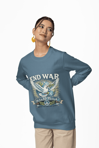 End War Spread Peace Vintage Dove Sweatshirt – Unisex Classic Crewneck - JennyCool