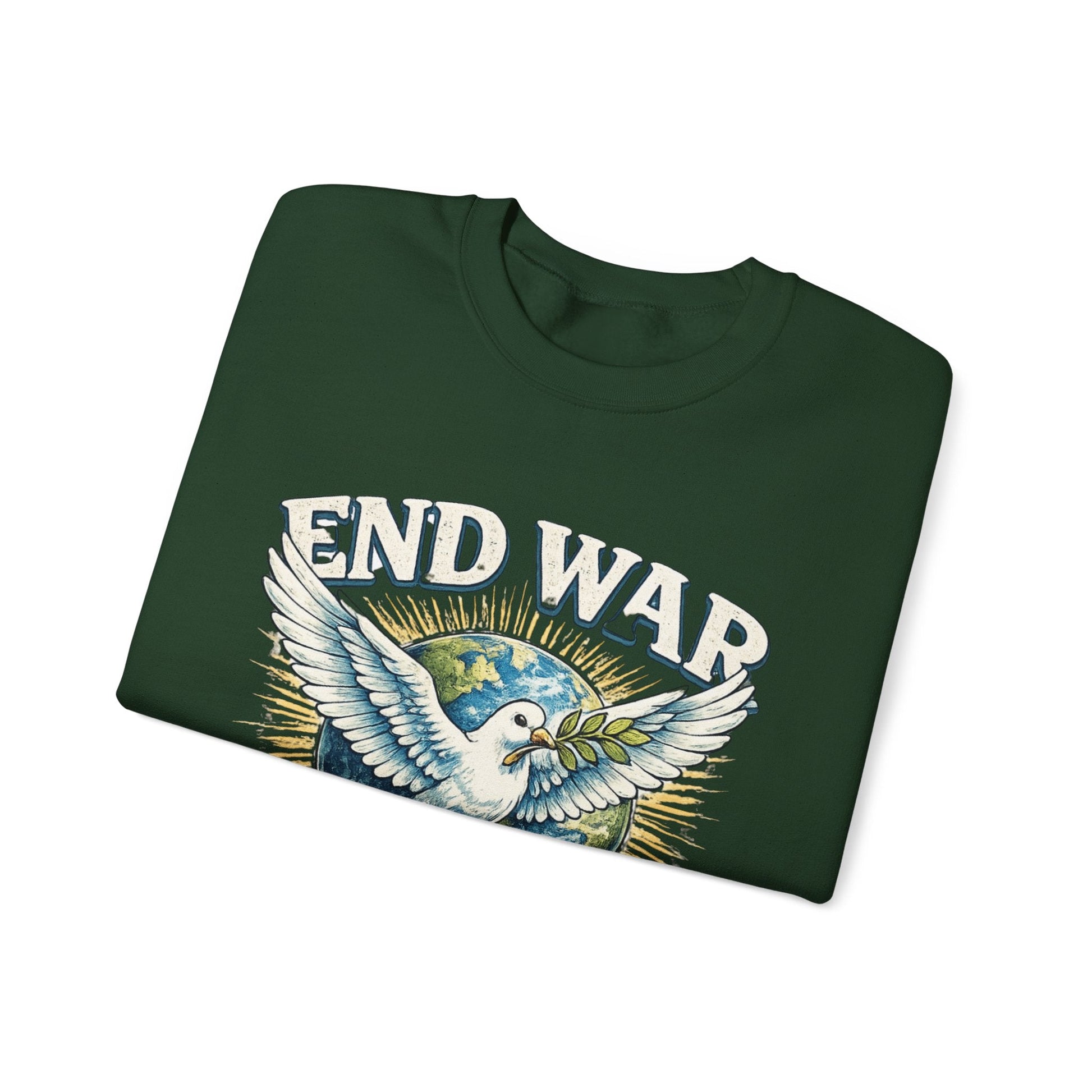 End War Spread Peace Vintage Dove Sweatshirt – Unisex Classic Crewneck - JennyCool