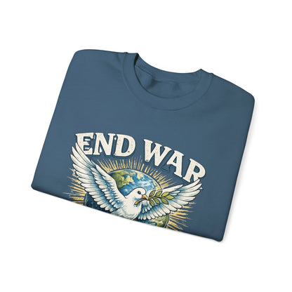 End War Spread Peace Vintage Dove Sweatshirt – Unisex Classic Crewneck - JennyCool