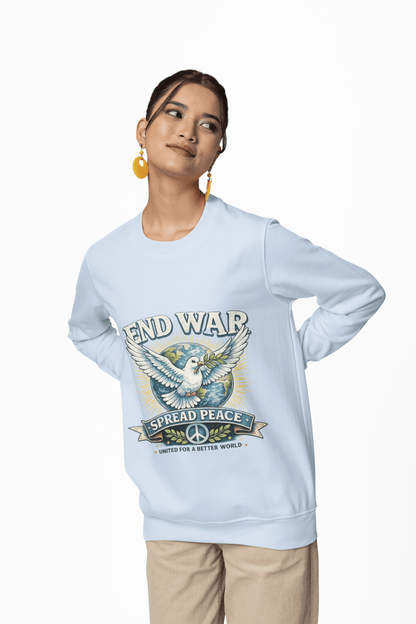 End War Spread Peace Vintage Dove Sweatshirt – Unisex Classic Crewneck - JennyCool