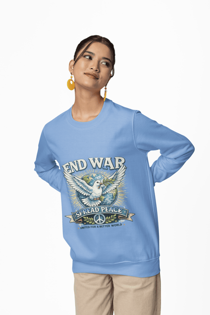 End War Spread Peace Vintage Dove Sweatshirt – Unisex Classic Crewneck - JennyCool
