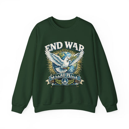 End War Spread Peace Vintage Dove Sweatshirt – Unisex Classic Crewneck - JennyCool