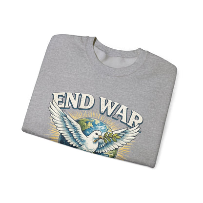 End War Spread Peace Vintage Dove Sweatshirt – Unisex Classic Crewneck - JennyCool