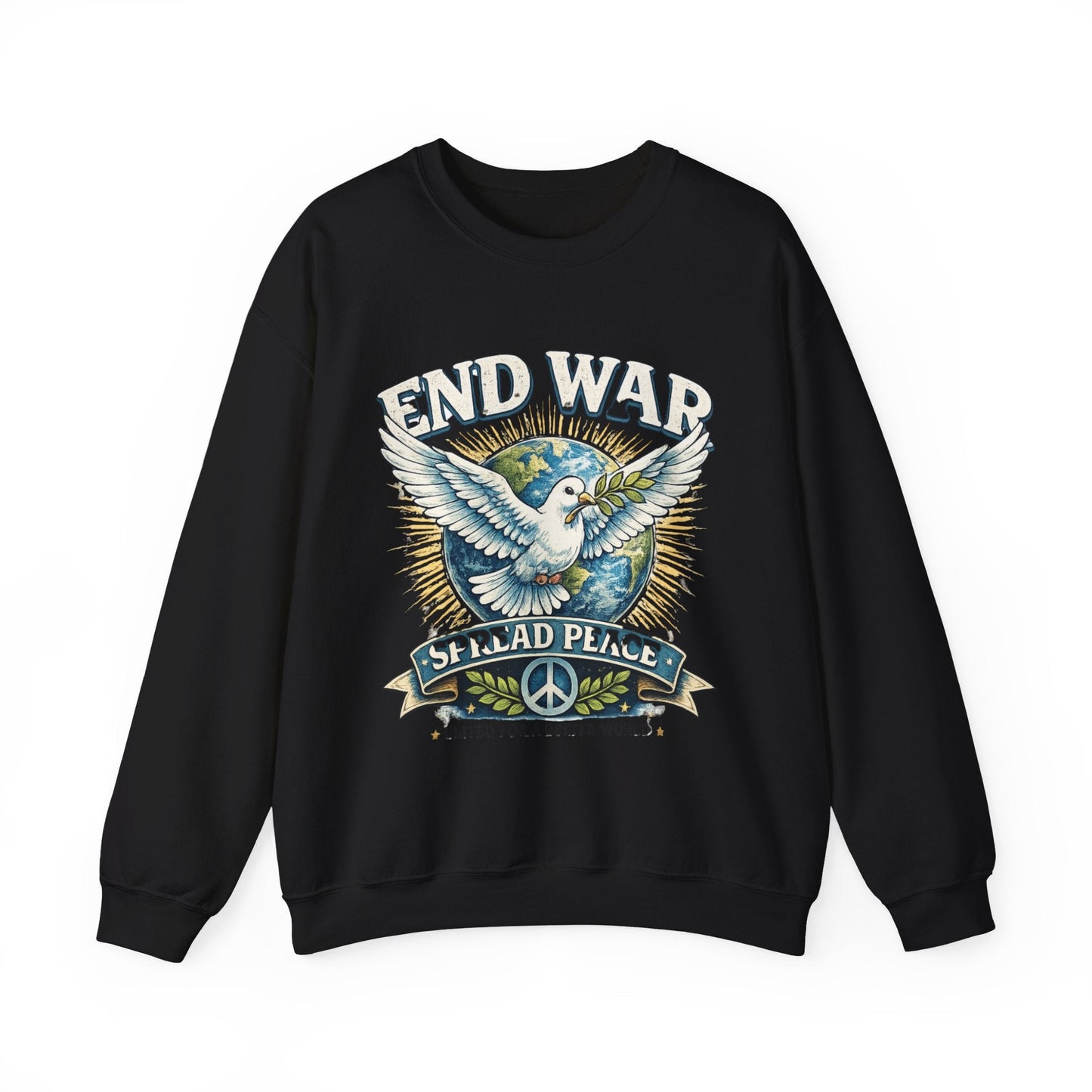End War Spread Peace Vintage Dove Sweatshirt – Unisex Classic Crewneck - JennyCool