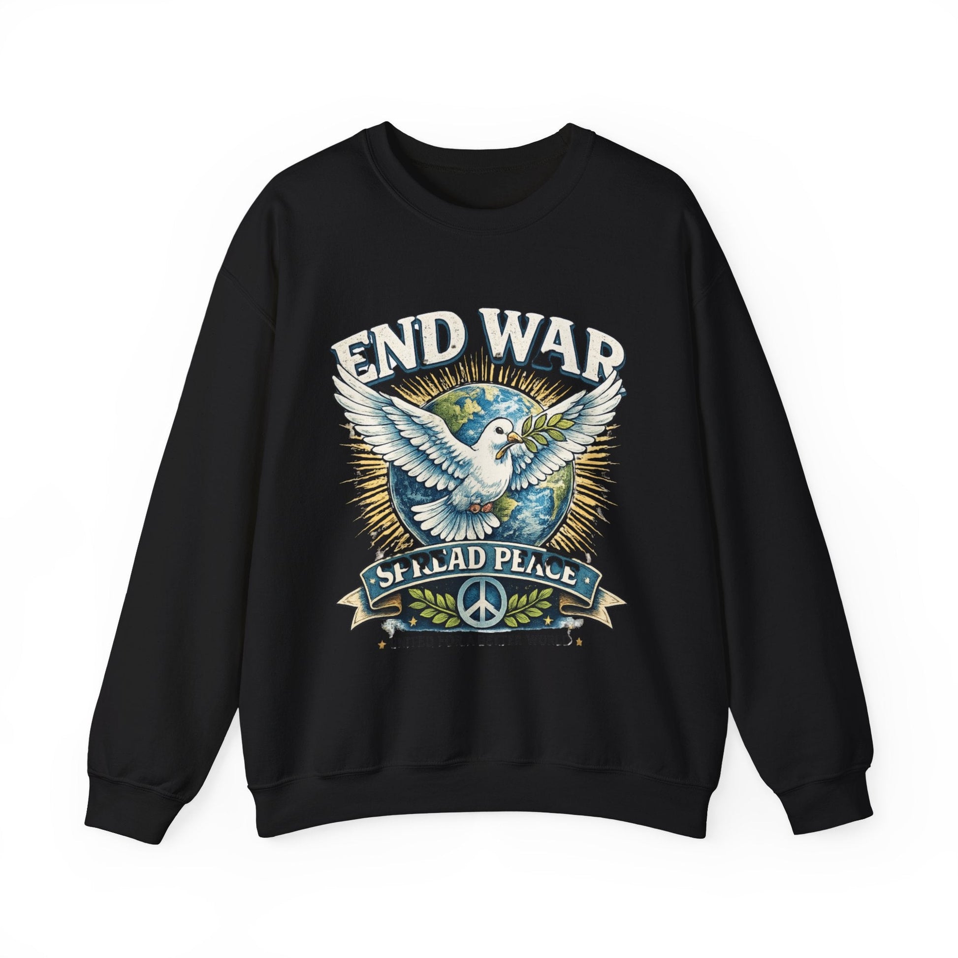 End War Spread Peace Vintage Dove Sweatshirt – Unisex Classic Crewneck - JennyCool