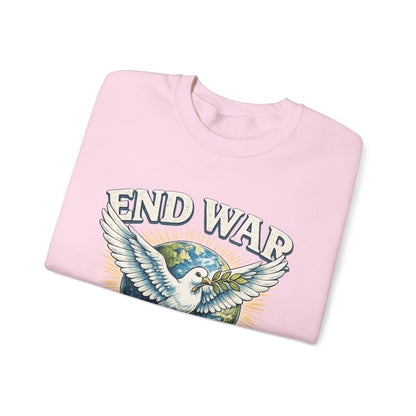 End War Spread Peace Vintage Dove Sweatshirt – Unisex Classic Crewneck - JennyCool