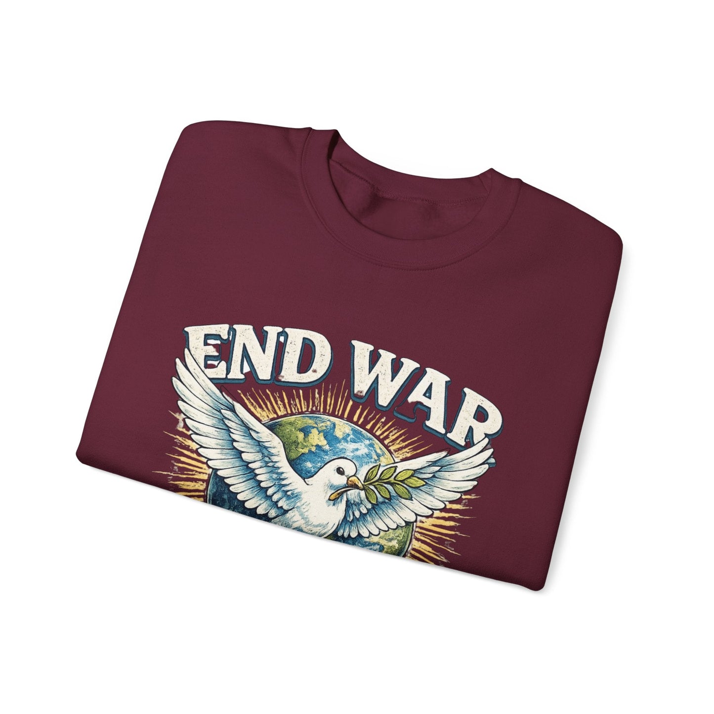 End War Spread Peace Vintage Dove Sweatshirt – Unisex Classic Crewneck - JennyCool