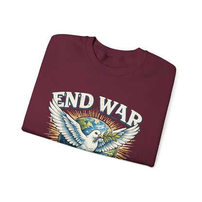 End War Spread Peace Vintage Dove Sweatshirt – Unisex Classic Crewneck - JennyCool