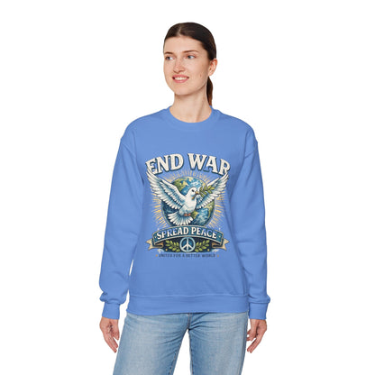 End War Spread Peace Vintage Dove Sweatshirt – Unisex Classic Crewneck - JennyCool
