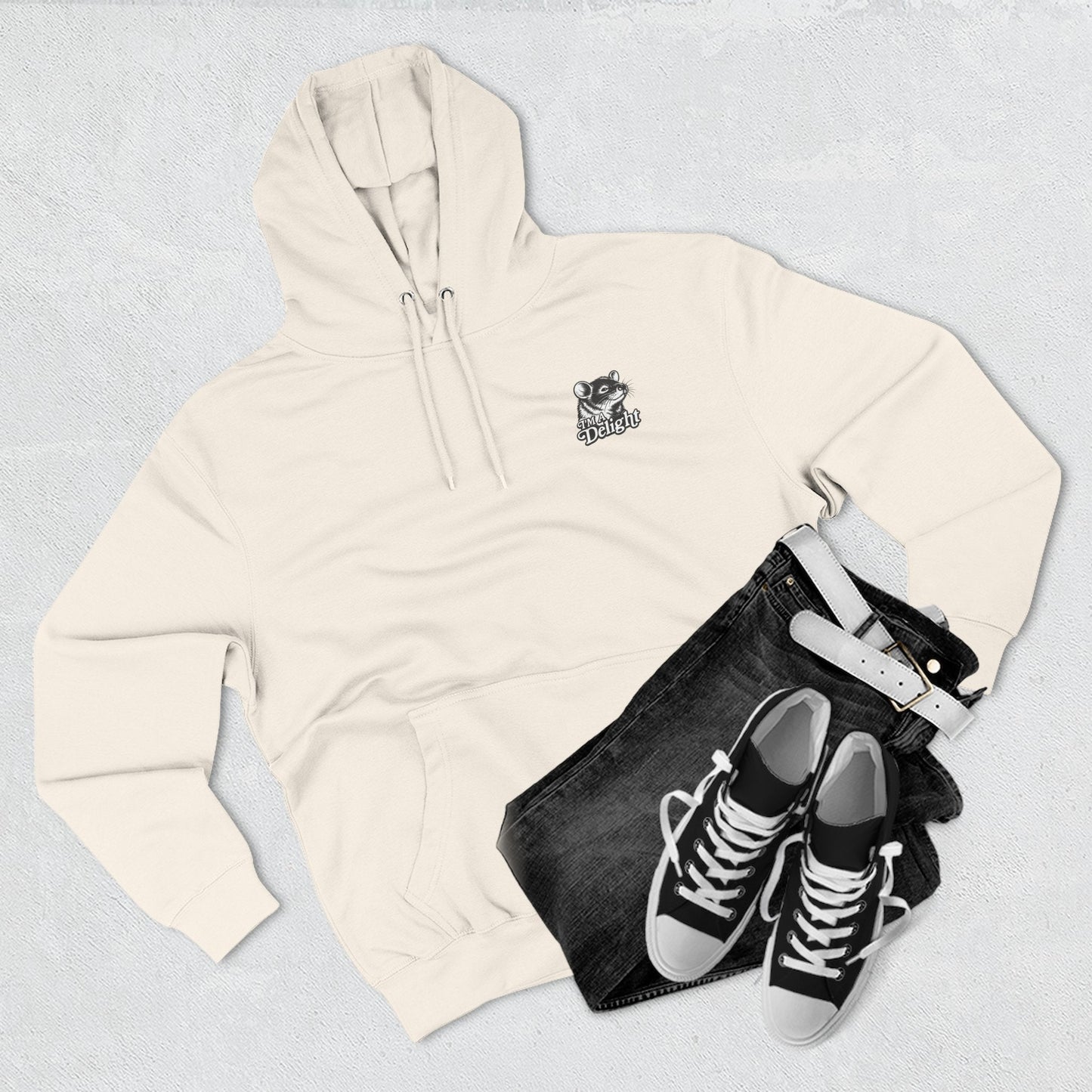 First Of All I’m A Delight Graphic Sweatshirt – Front & Back Rat Design Crewneck - JennyCool