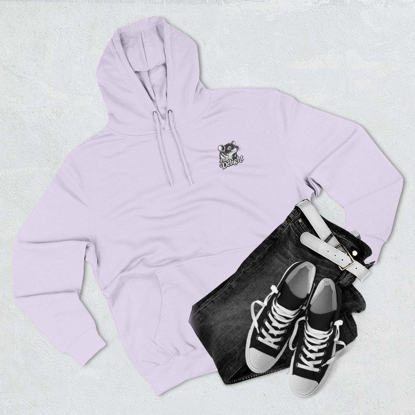 First Of All I’m A Delight Graphic Sweatshirt – Front & Back Rat Design Crewneck - JennyCool