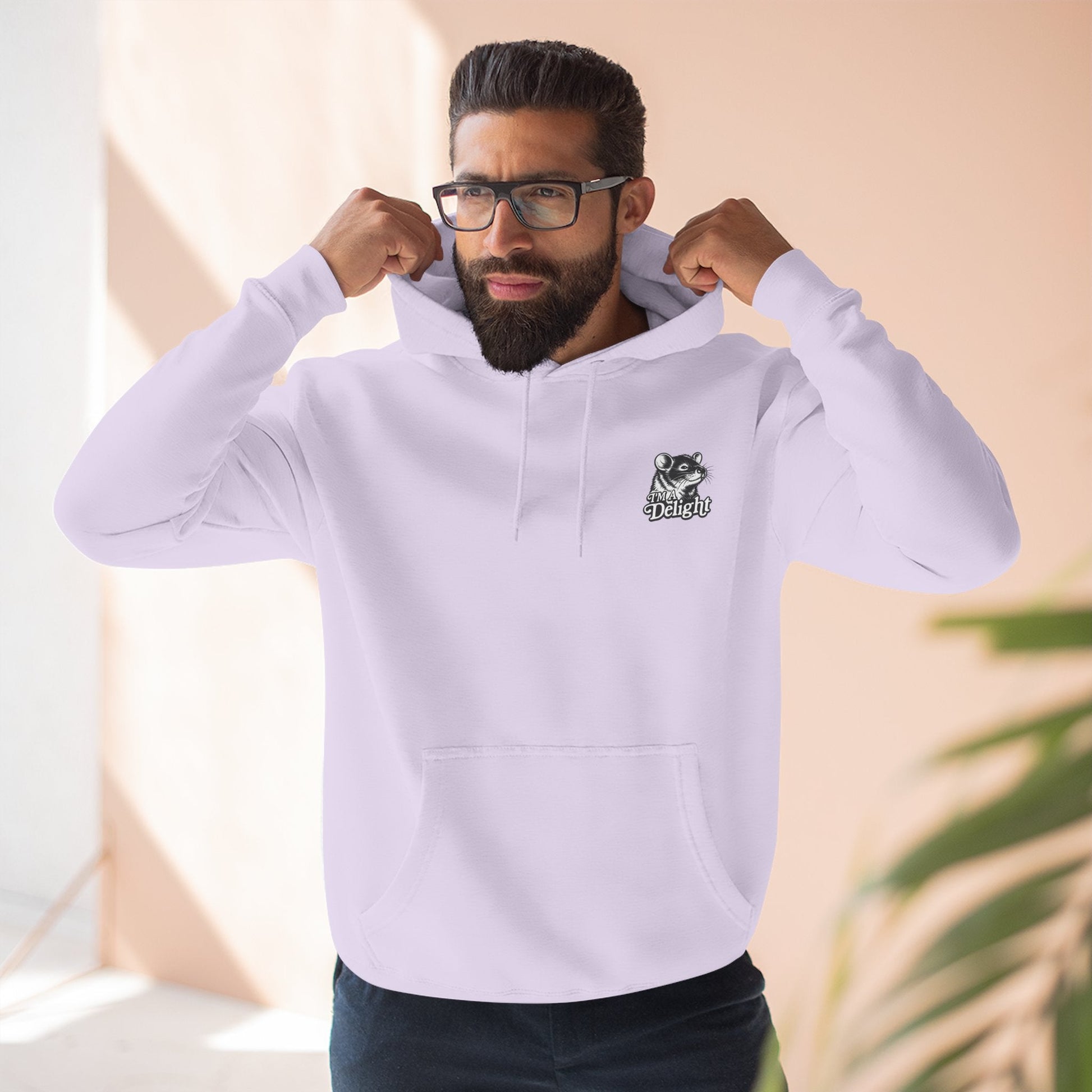 First Of All I’m A Delight Graphic Sweatshirt – Front & Back Rat Design Crewneck - JennyCool