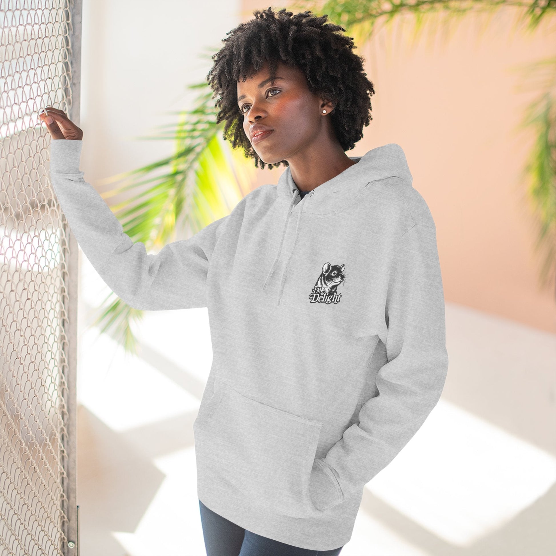 First Of All I’m A Delight Graphic Sweatshirt – Front & Back Rat Design Crewneck - JennyCool