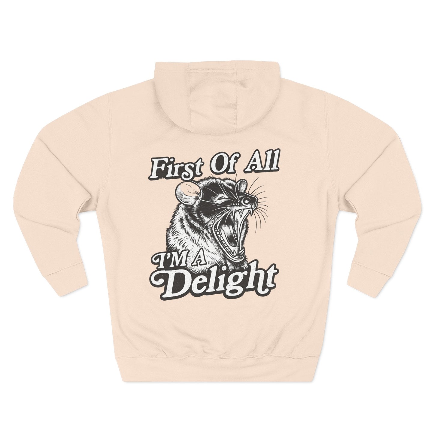 First Of All I’m A Delight Graphic Sweatshirt – Front & Back Rat Design Crewneck - JennyCool