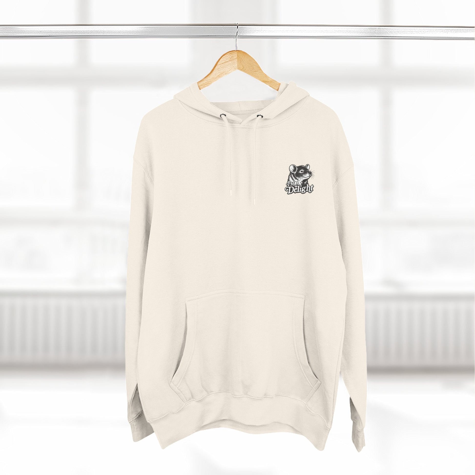 First Of All I’m A Delight Graphic Sweatshirt – Front & Back Rat Design Crewneck - JennyCool