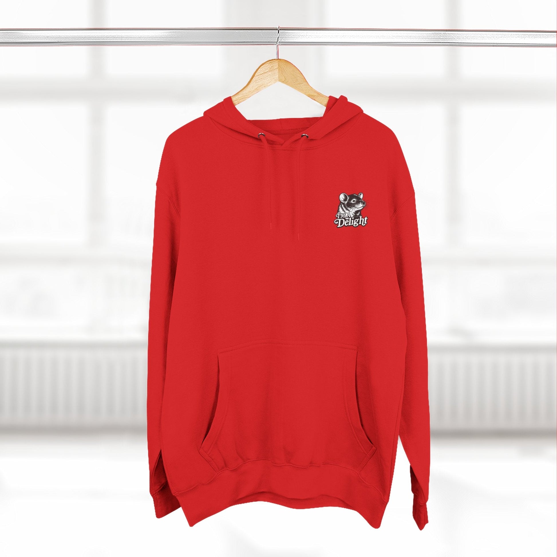 First Of All I’m A Delight Graphic Sweatshirt – Front & Back Rat Design Crewneck - JennyCool