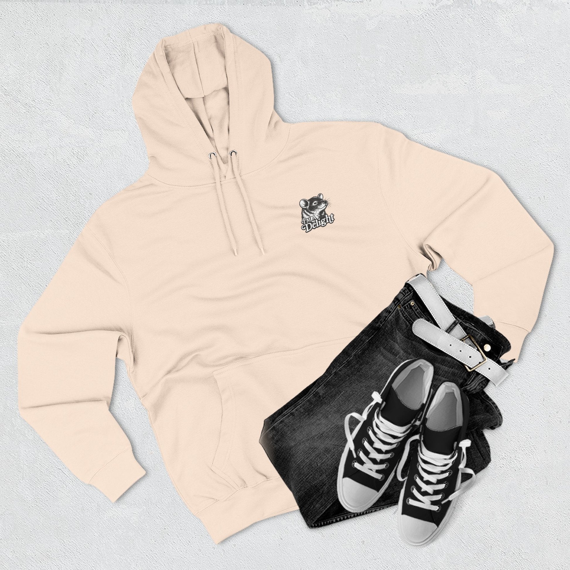 First Of All I’m A Delight Graphic Sweatshirt – Front & Back Rat Design Crewneck - JennyCool