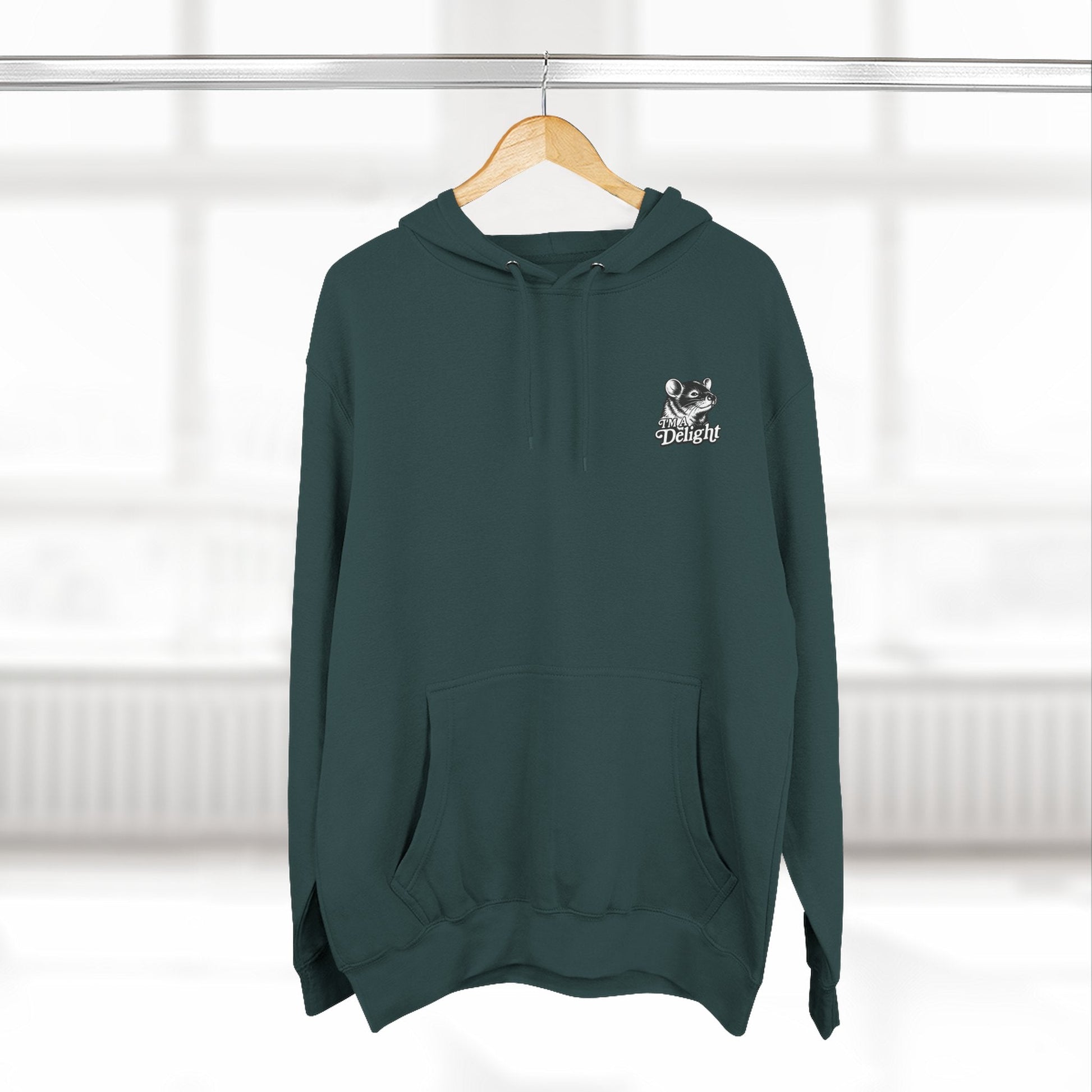First Of All I’m A Delight Graphic Sweatshirt – Front & Back Rat Design Crewneck - JennyCool