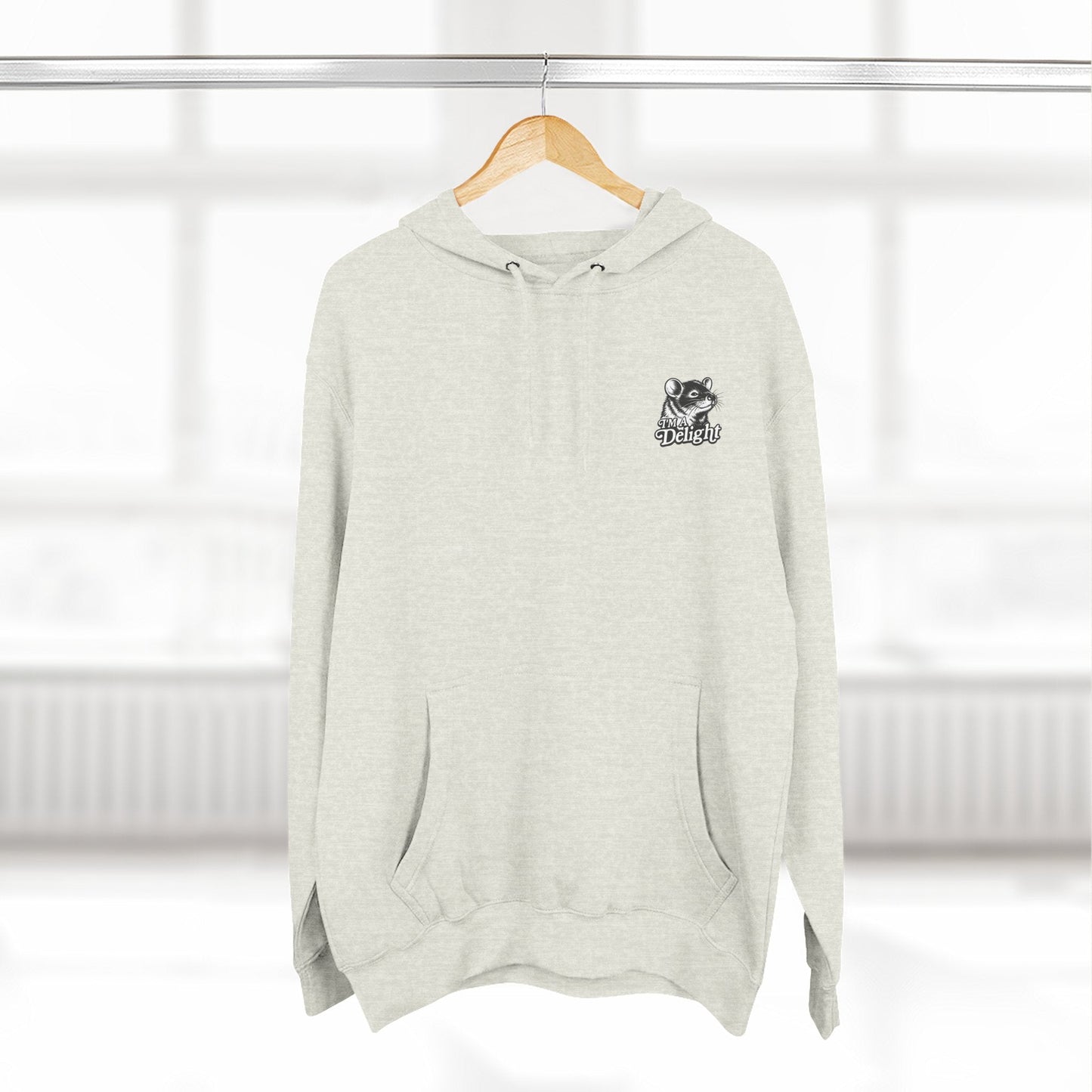 First Of All I’m A Delight Graphic Sweatshirt – Front & Back Rat Design Crewneck - JennyCool