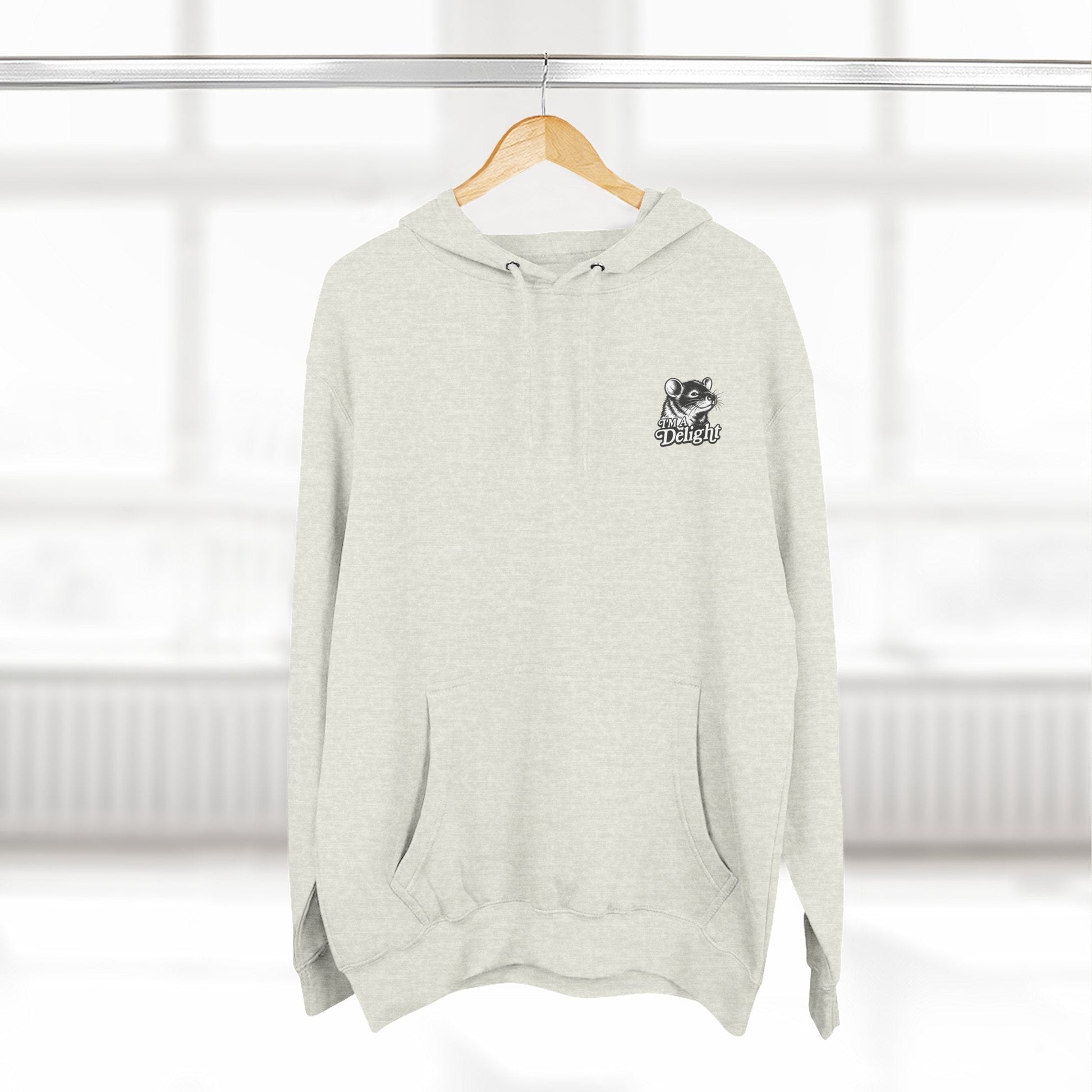 First Of All I’m A Delight Graphic Sweatshirt – Front & Back Rat Design Crewneck - JennyCool