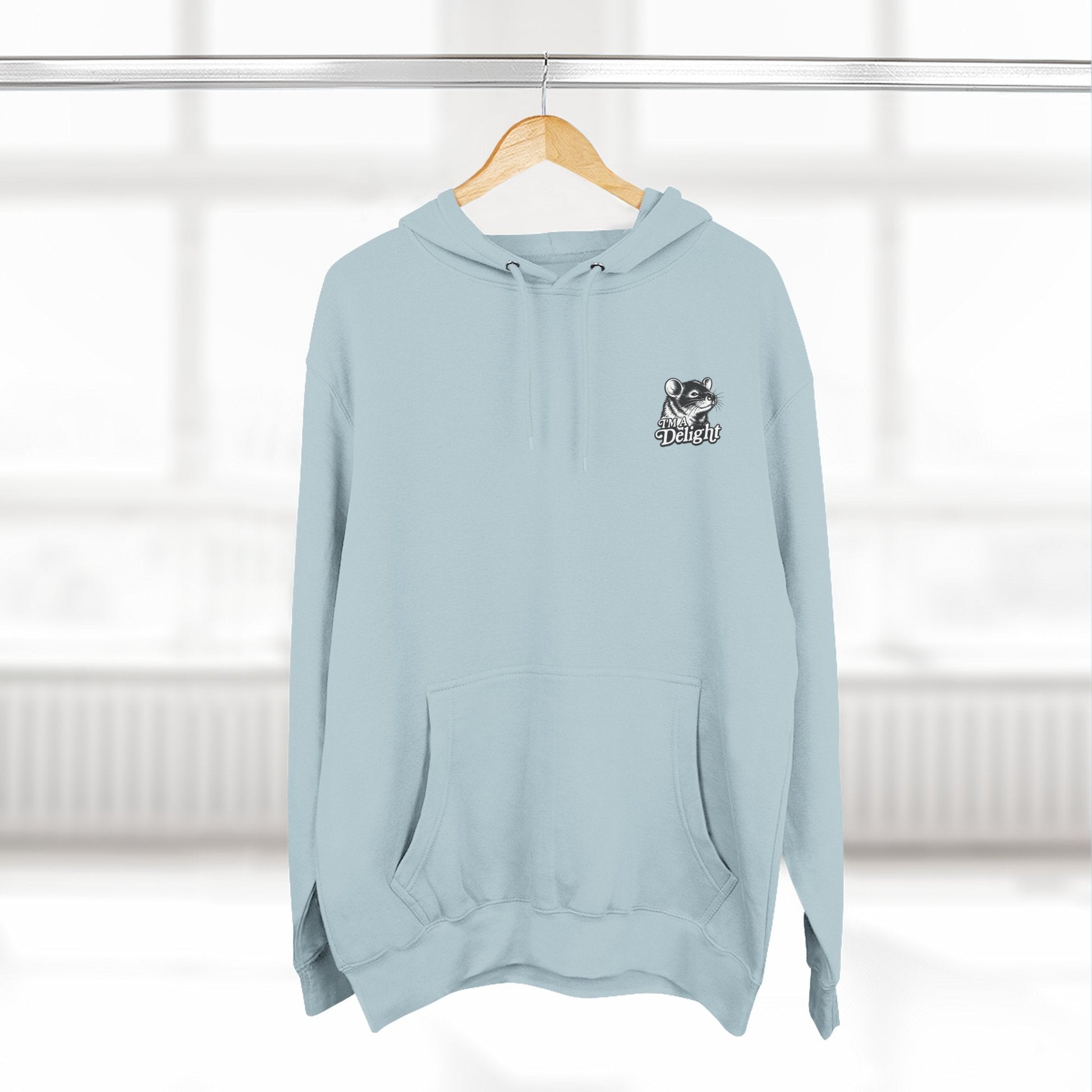 First Of All I’m A Delight Graphic Sweatshirt – Front & Back Rat Design Crewneck - JennyCool