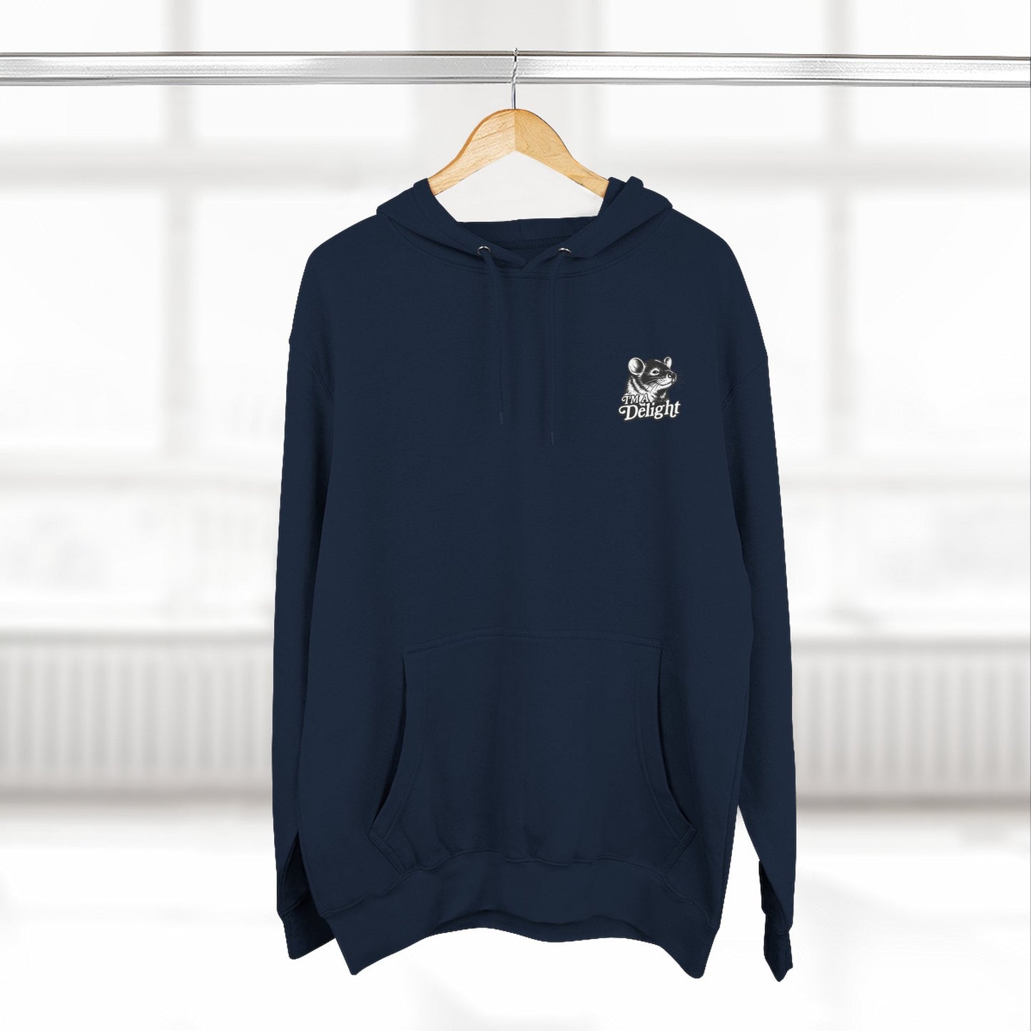 First Of All I’m A Delight Graphic Sweatshirt – Front & Back Rat Design Crewneck - JennyCool