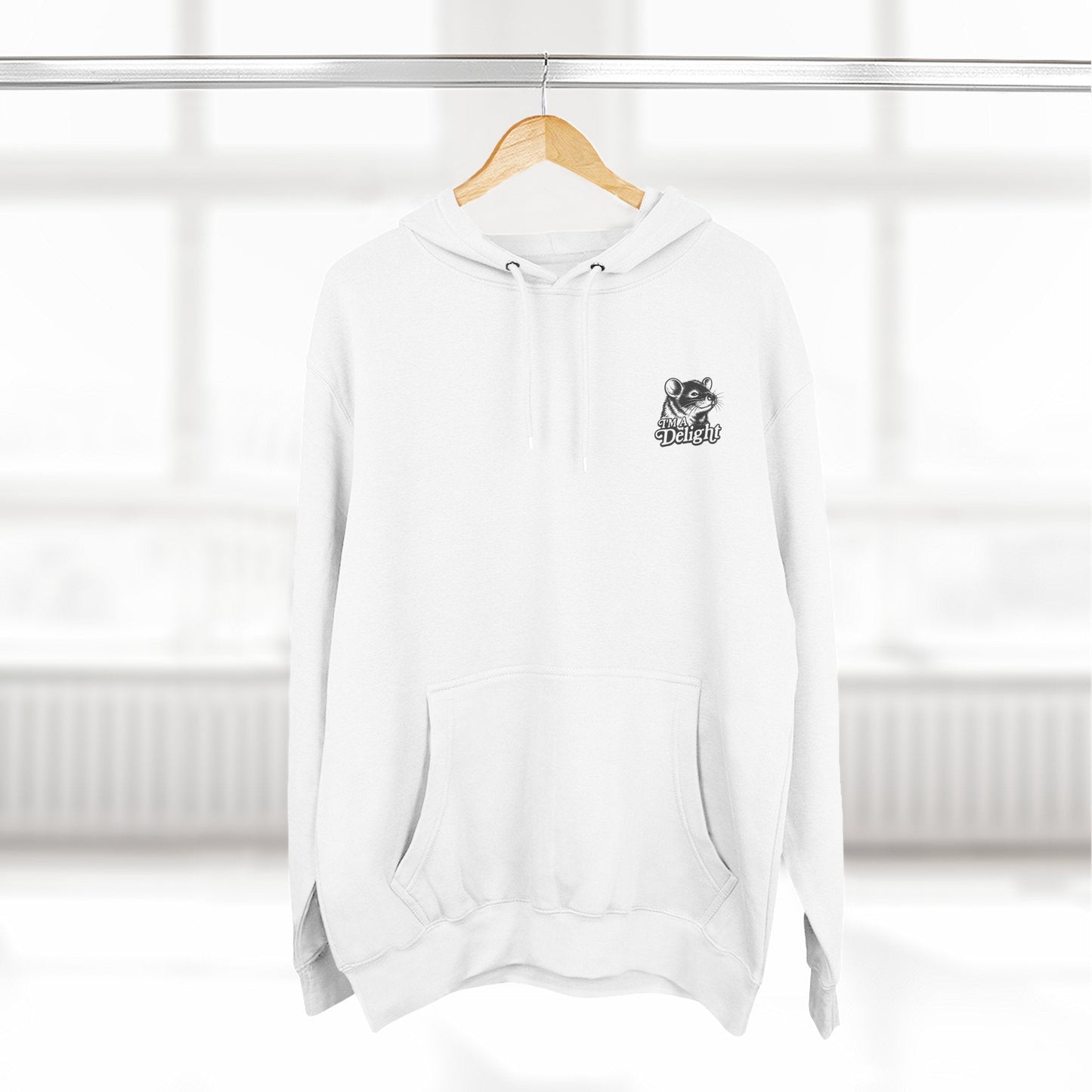First Of All I’m A Delight Graphic Sweatshirt – Front & Back Rat Design Crewneck - JennyCool