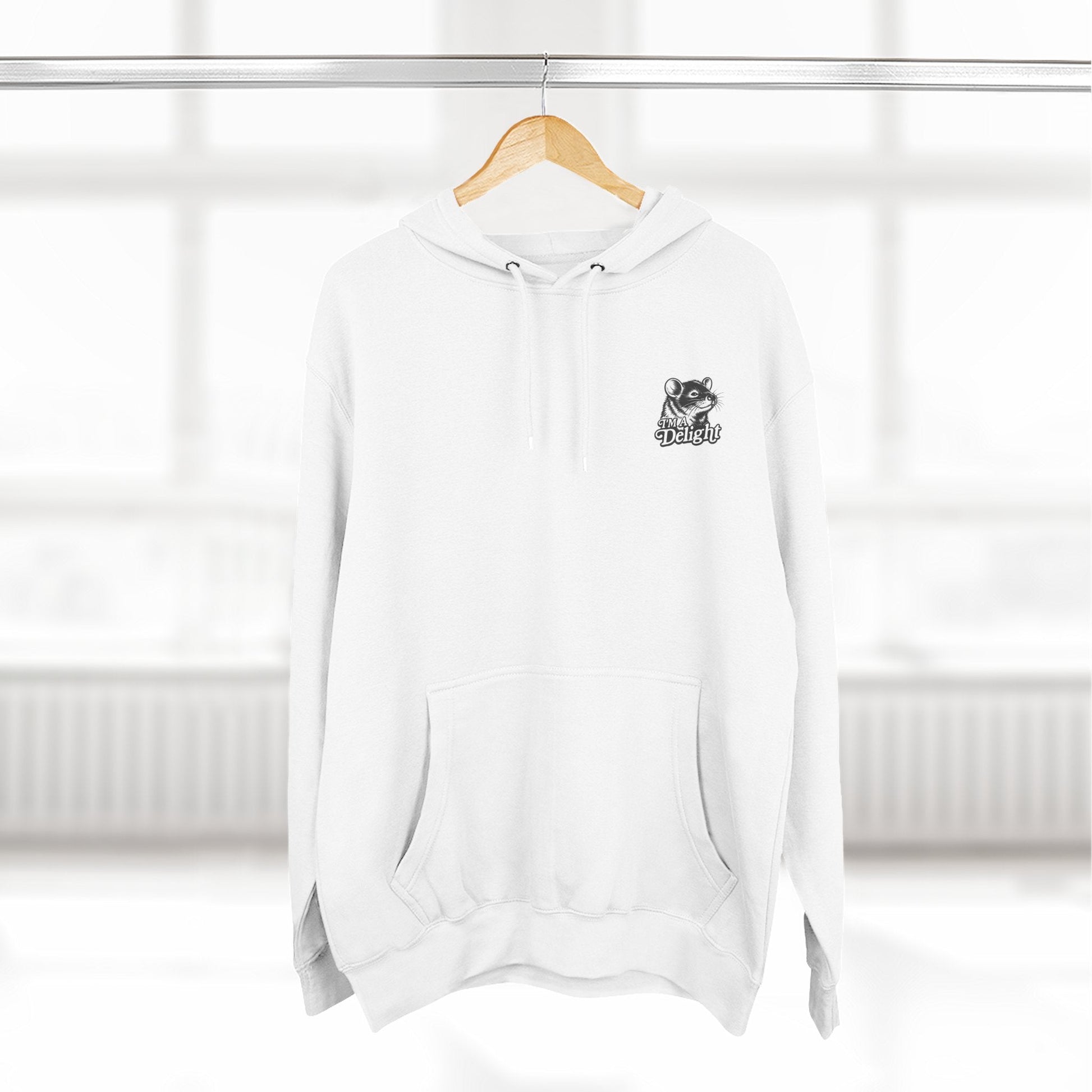 First Of All I’m A Delight Graphic Sweatshirt – Front & Back Rat Design Crewneck - JennyCool