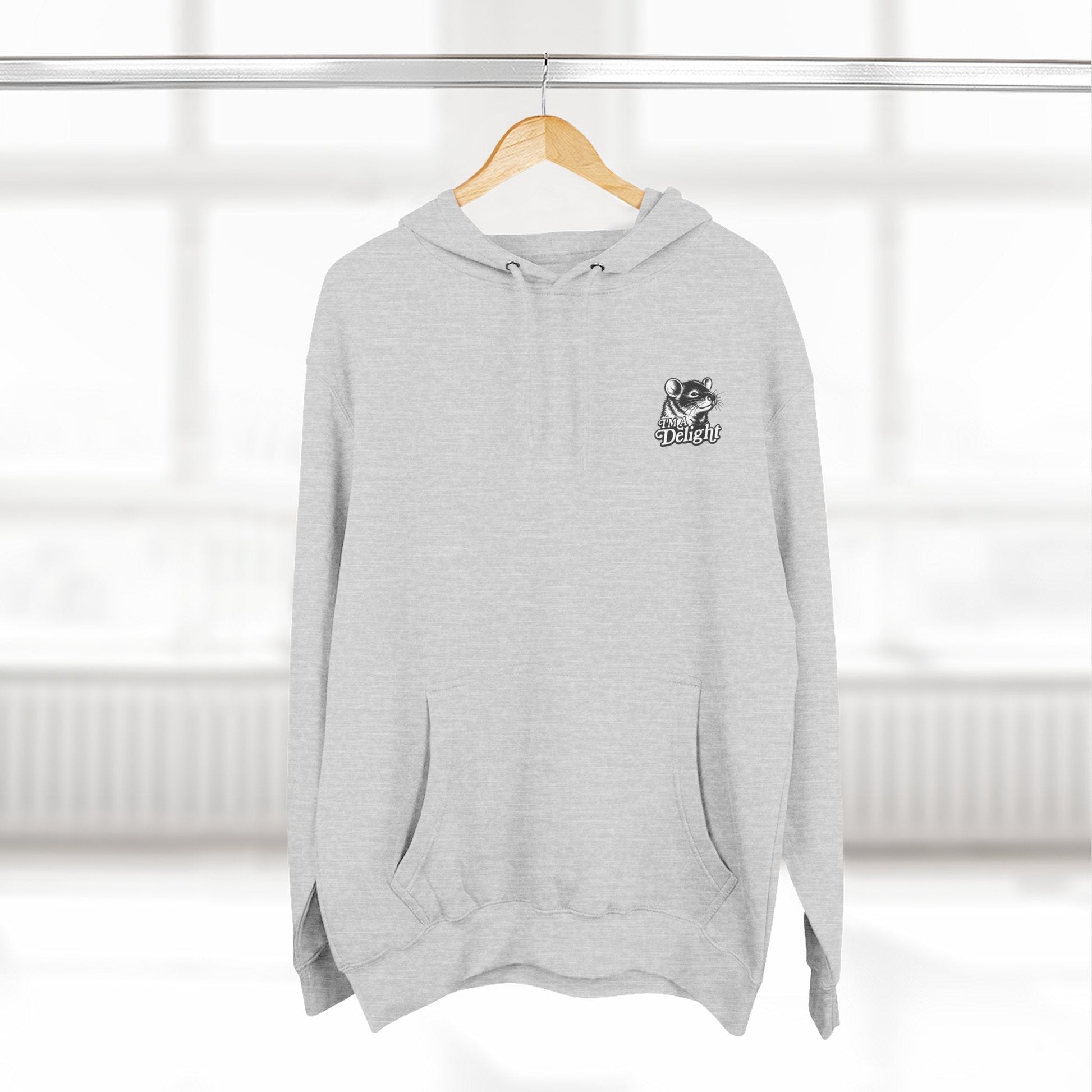 First Of All I’m A Delight Graphic Sweatshirt – Front & Back Rat Design Crewneck - JennyCool
