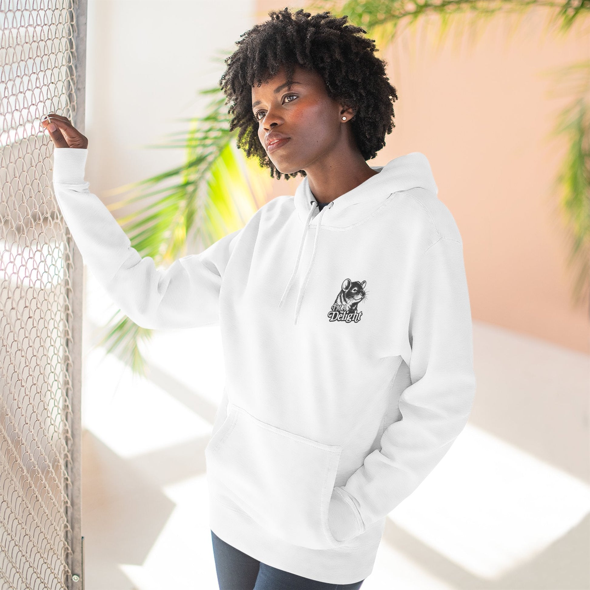 First Of All I’m A Delight Graphic Sweatshirt – Front & Back Rat Design Crewneck - JennyCool
