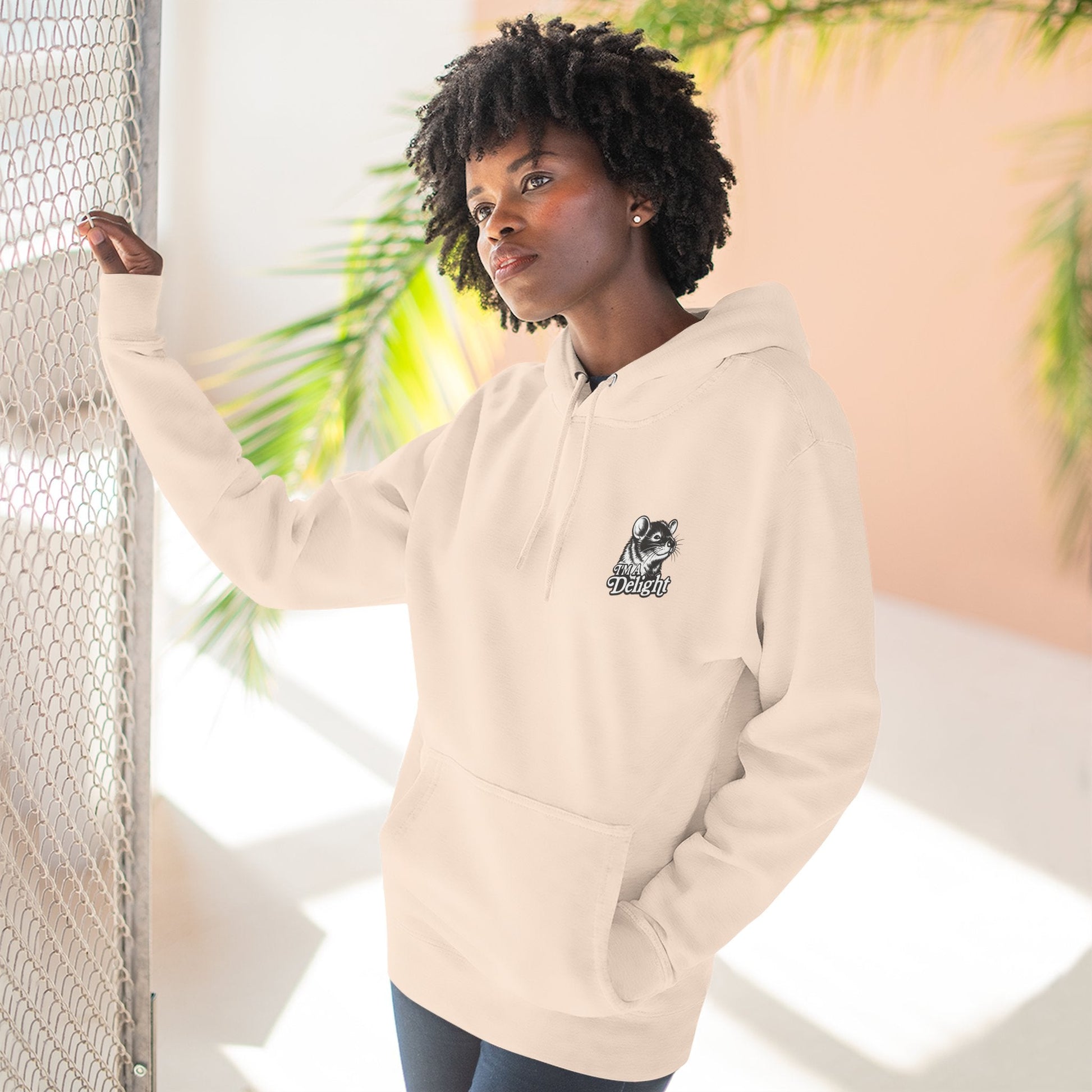 First Of All I’m A Delight Graphic Sweatshirt – Front & Back Rat Design Crewneck - JennyCool