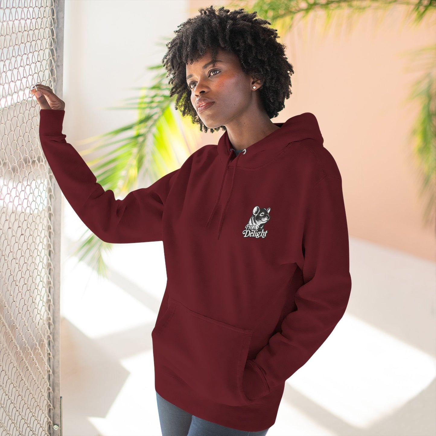 First Of All I’m A Delight Graphic Sweatshirt – Front & Back Rat Design Crewneck - JennyCool
