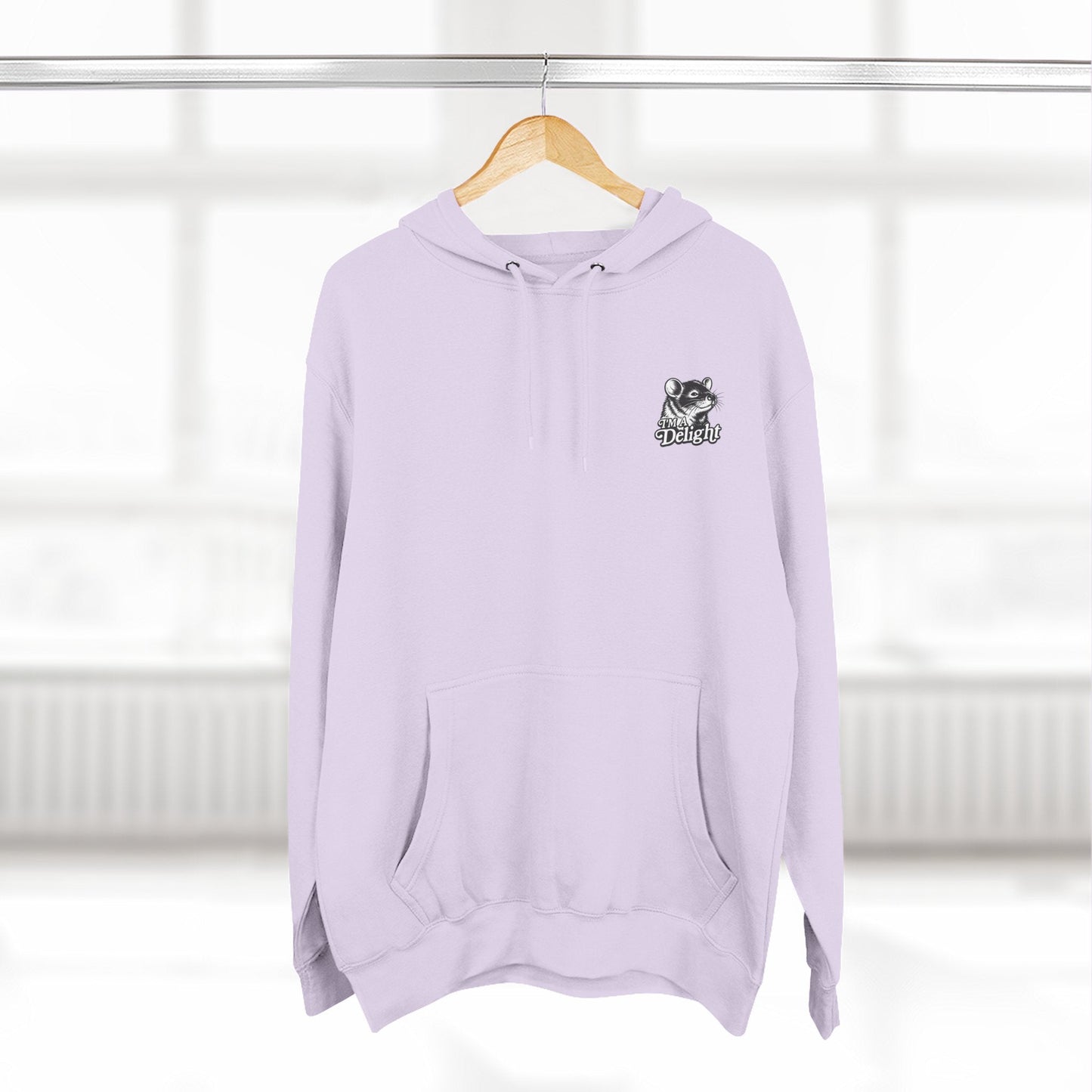 First Of All I’m A Delight Graphic Sweatshirt – Front & Back Rat Design Crewneck - JennyCool