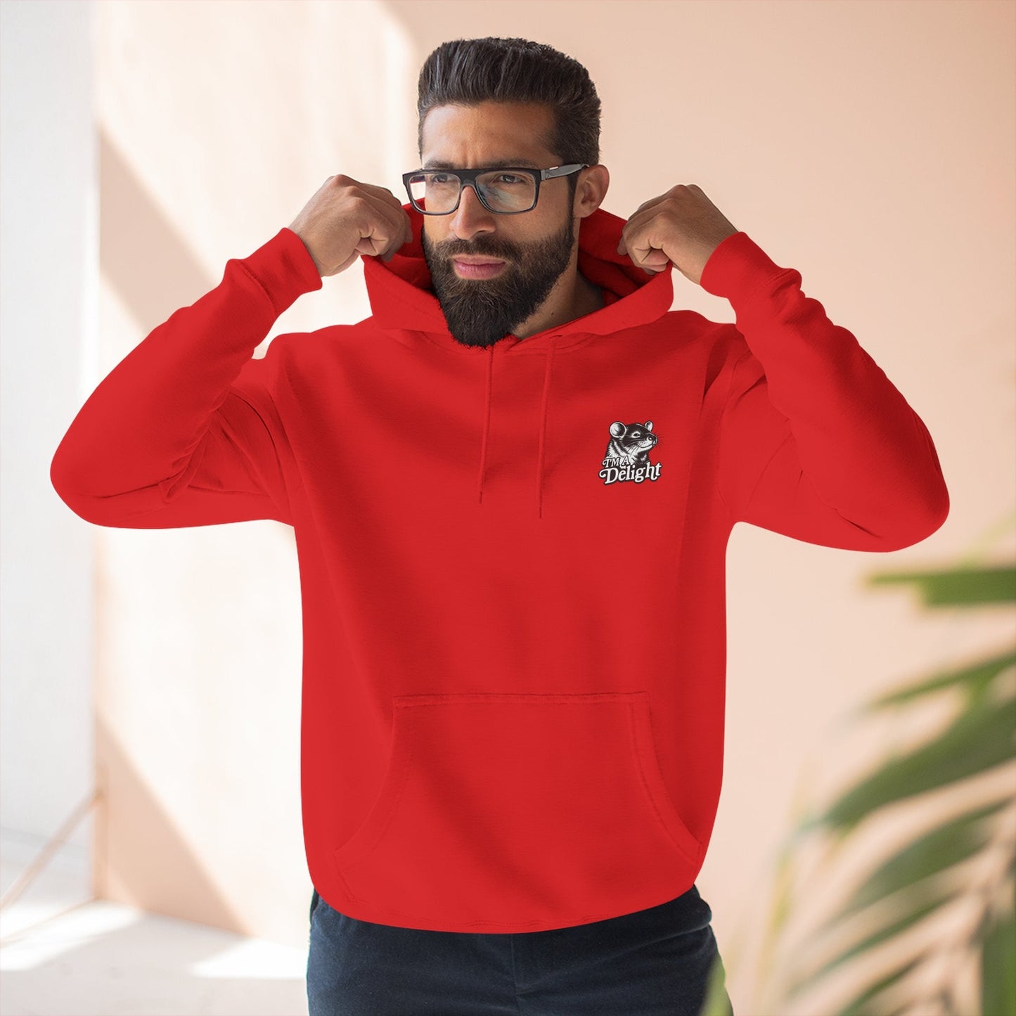 First Of All I’m A Delight Graphic Sweatshirt – Front & Back Rat Design Crewneck - JennyCool