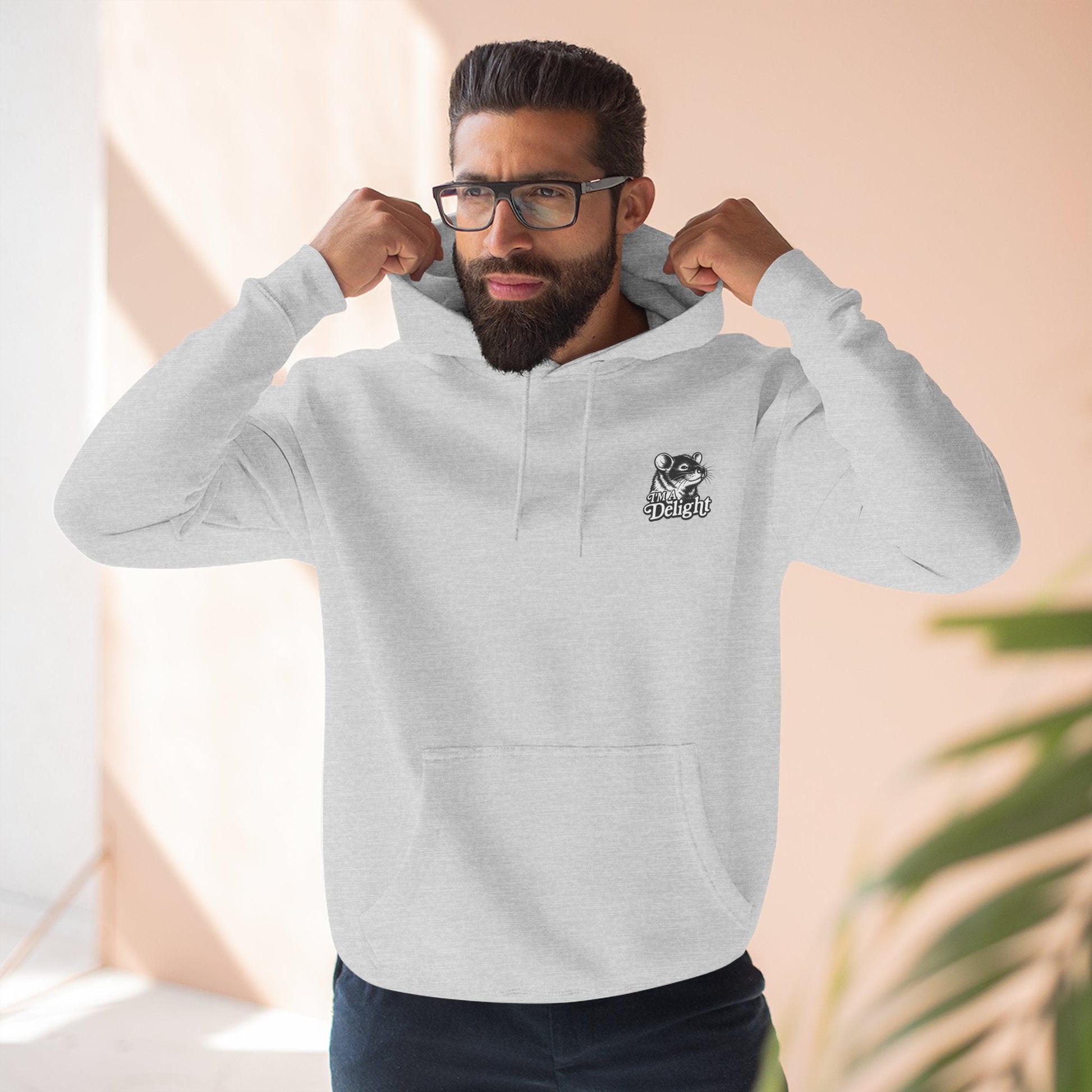 First Of All I’m A Delight Graphic Sweatshirt – Front & Back Rat Design Crewneck - JennyCool