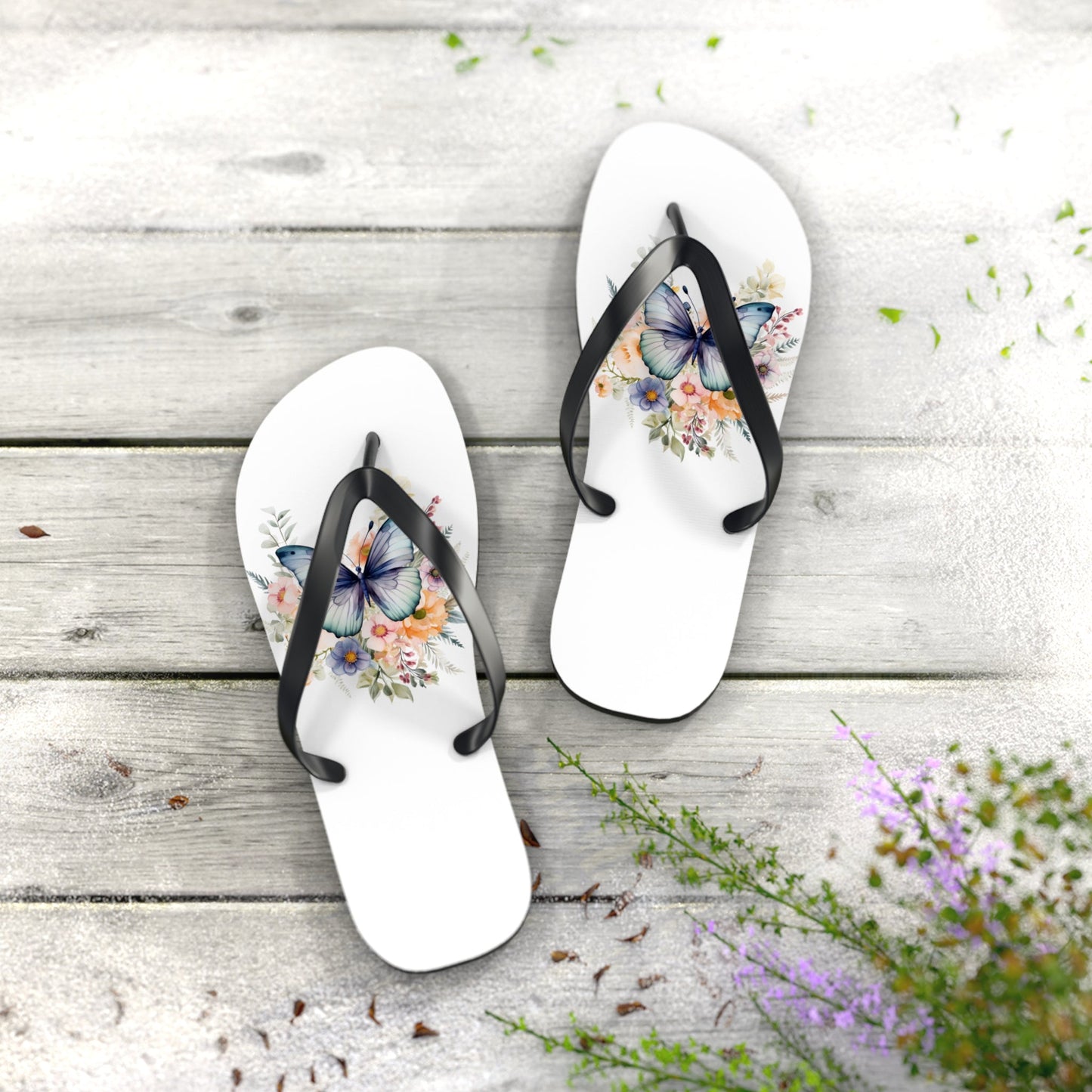 Flip Flops with Butterfly Design - JennyCool