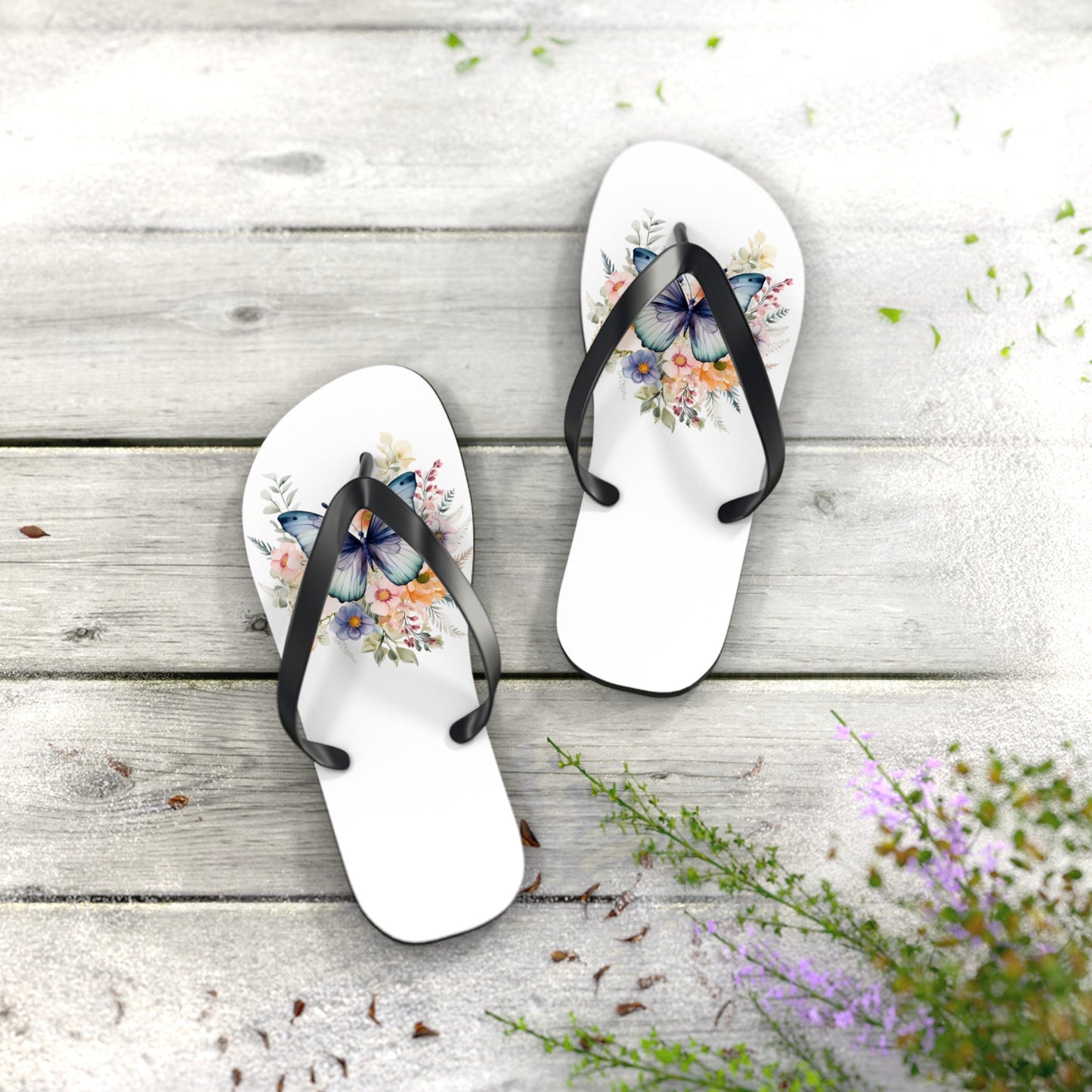 Flip Flops with Butterfly Design - JennyCool
