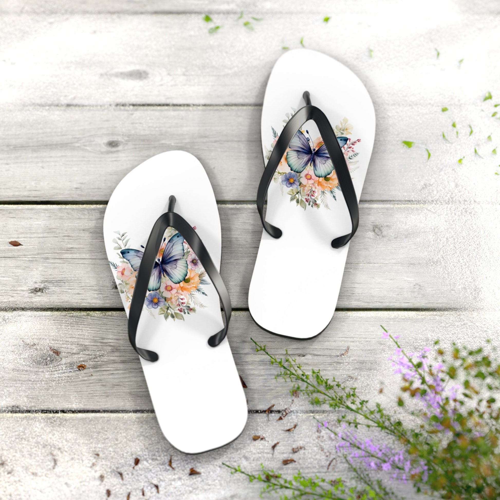 Flip Flops with Butterfly Design - JennyCool