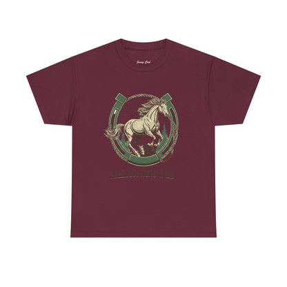 Freedom Runs Wild Horse Graphic T-Shirt – Vintage Western Men’s Tee - JennyCool