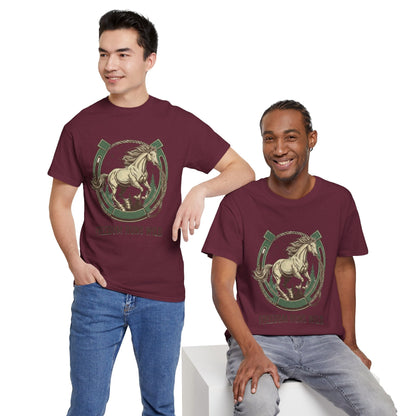 Freedom Runs Wild Horse Graphic T-Shirt – Vintage Western Men’s Tee - JennyCool