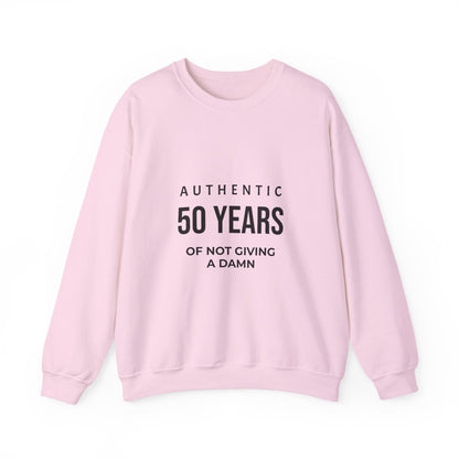 Funny 50th Birthday Crewneck - 50 Years of Not Giving a Damn Sweatshirt - JennyCool