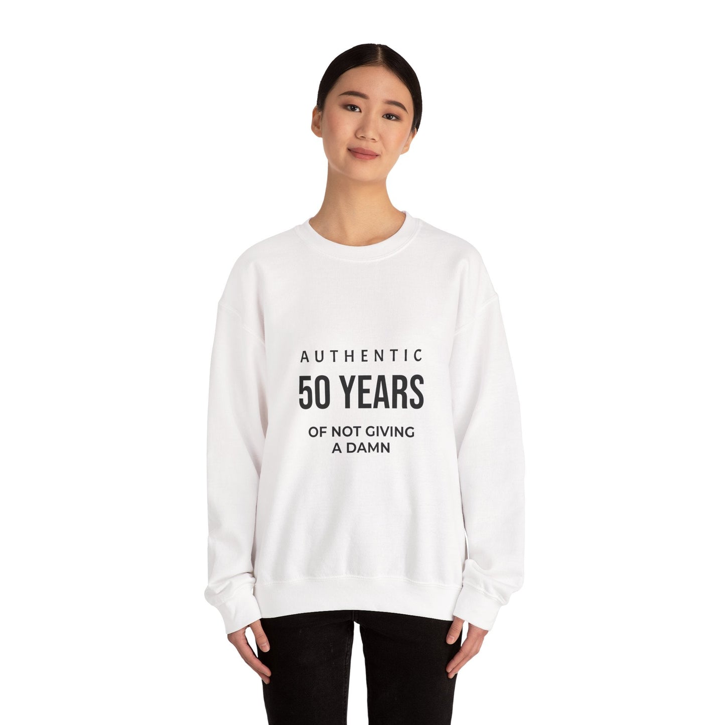 Funny 50th Birthday Crewneck - 50 Years of Not Giving a Damn Sweatshirt - JennyCool