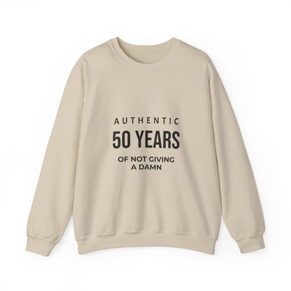 Funny 50th Birthday Crewneck - 50 Years of Not Giving a Damn Sweatshirt - JennyCool