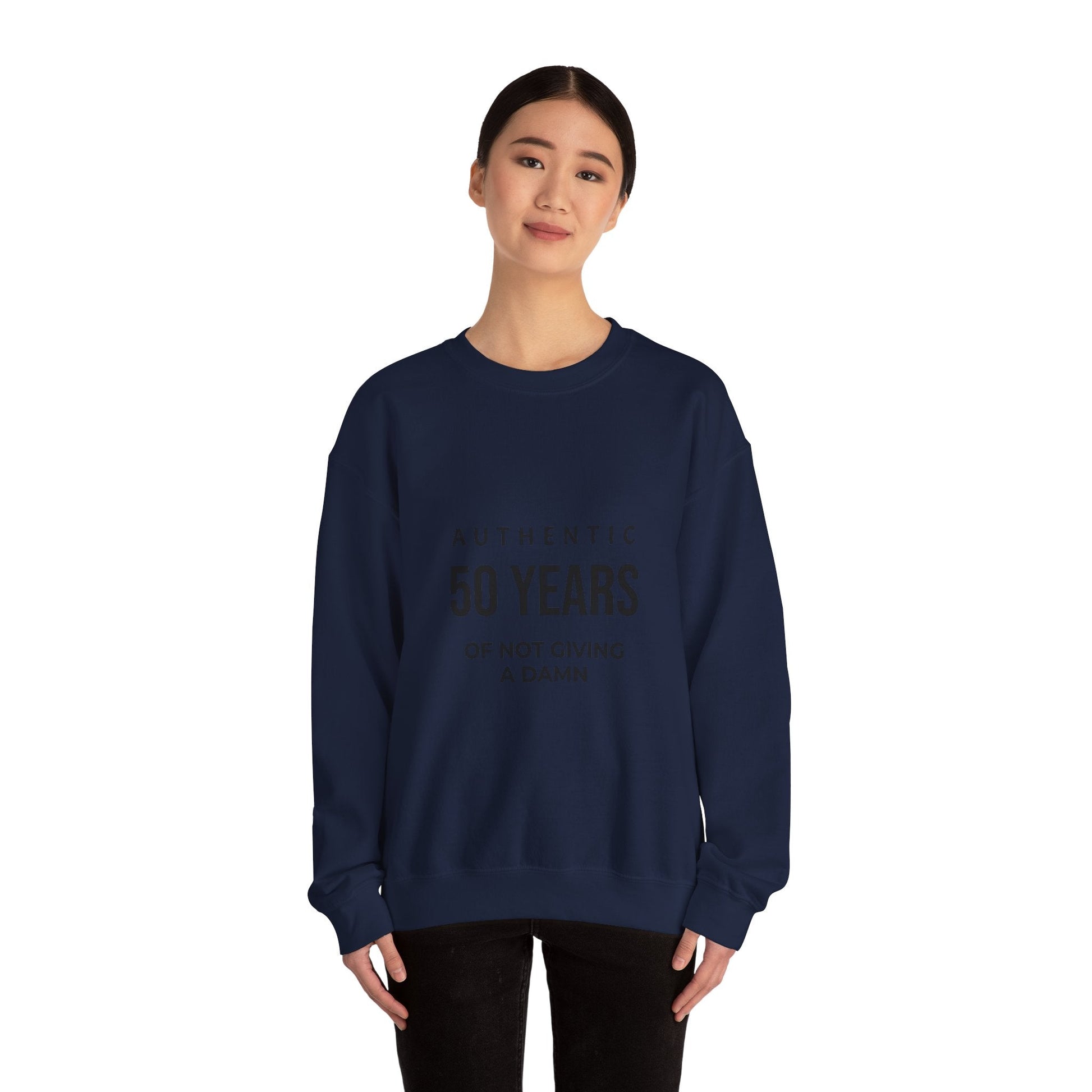 Funny 50th Birthday Crewneck - 50 Years of Not Giving a Damn Sweatshirt - JennyCool