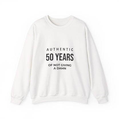 Funny 50th Birthday Crewneck - 50 Years of Not Giving a Damn Sweatshirt - JennyCool