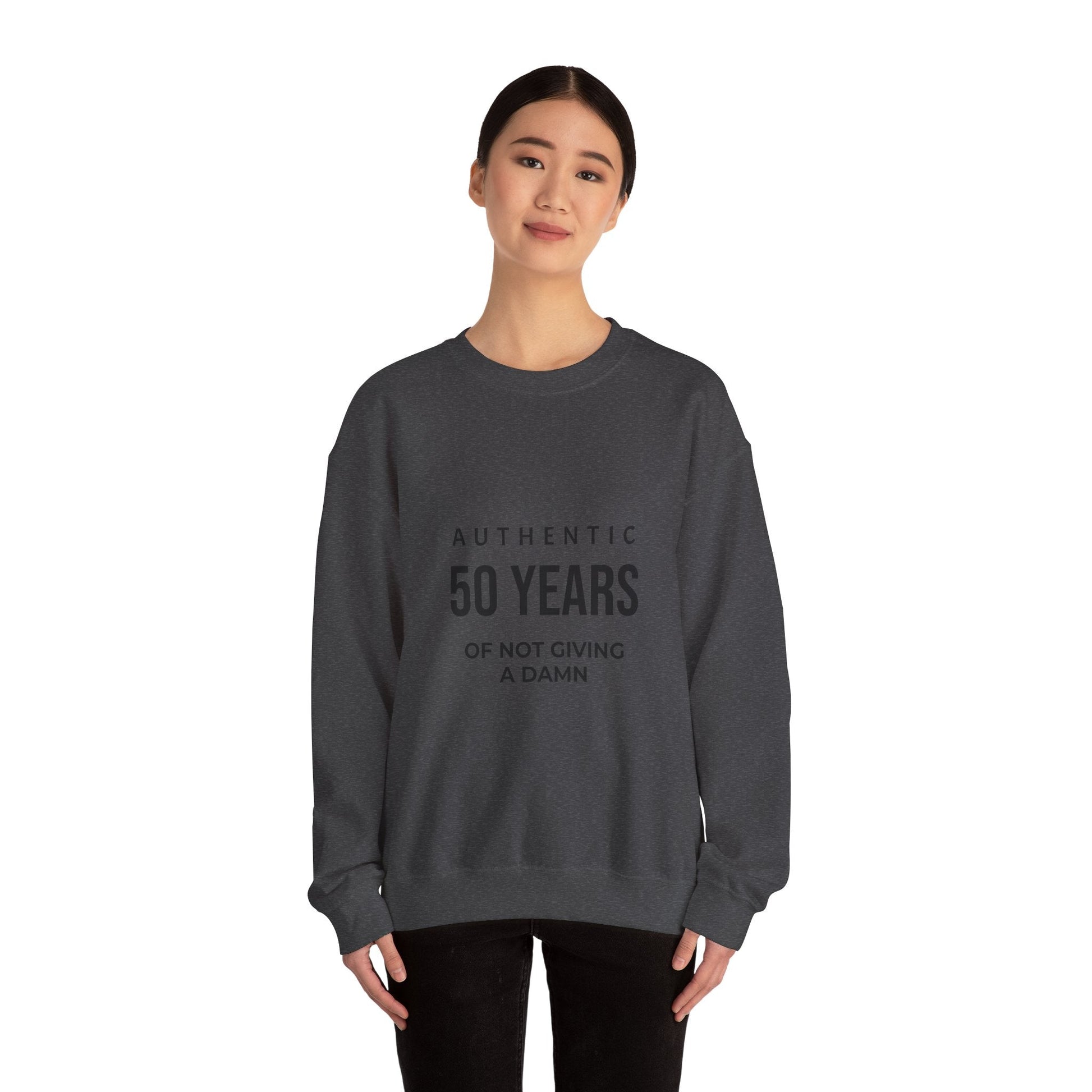 Funny 50th Birthday Crewneck - 50 Years of Not Giving a Damn Sweatshirt - JennyCool